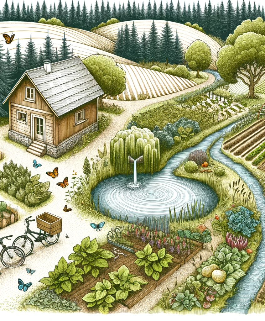 Illustration Le lieu Lechant des buisson